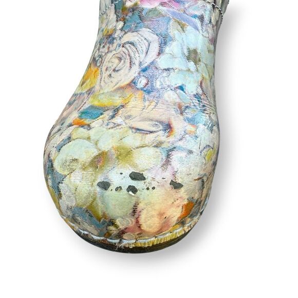 Dansko XP Floral Watercolor Leather Slip on Clog Shoes Women's EU 40 9-9.5 - Picture 7 of 13